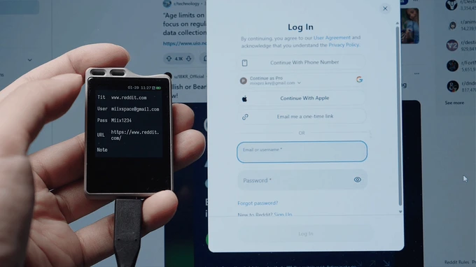 MiixKey managing 3,000+ usernames and passwords offline